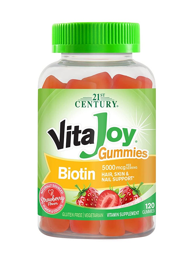 القرن الحادي والعشرون مكمل فيتامين بيوتين فيتا جوي 5000 ميكروغرام - 120 علكة نباتية - Image 1